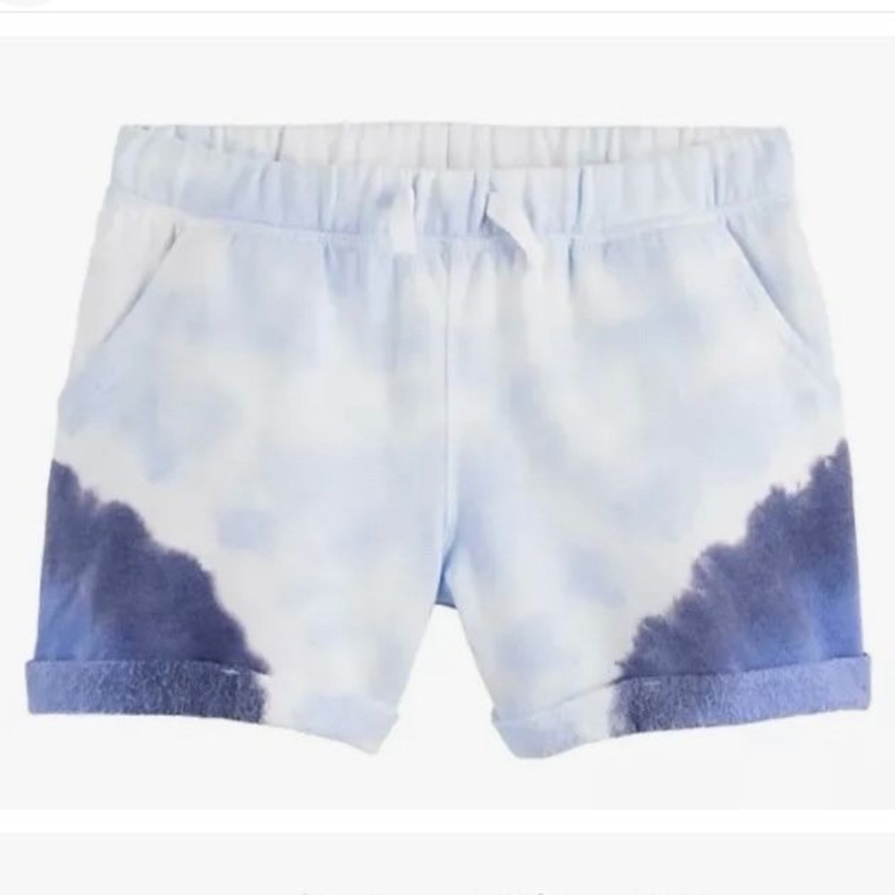 NWT Girls SO French Terry Midi Shorts Blue XXS 4-5